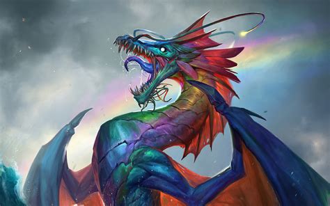 1920x1200 Rainbow Dragon 4k 1080p Resolution Hd 4k Wallpapersimages