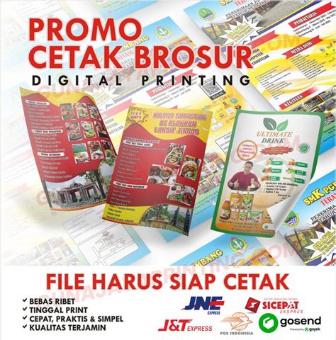 Promo Paket Cetak Brosur Flyer Digital Printing Gunajaya Printing