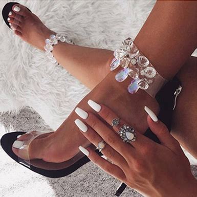 Women S Sexy Stiletto Sandals Heeled Shoes Nude Design Black