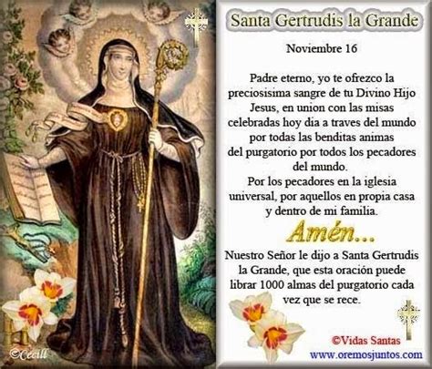 Blog Católico Gotitas Espirituales ORACIÓN A SANTA GERTRUDIS