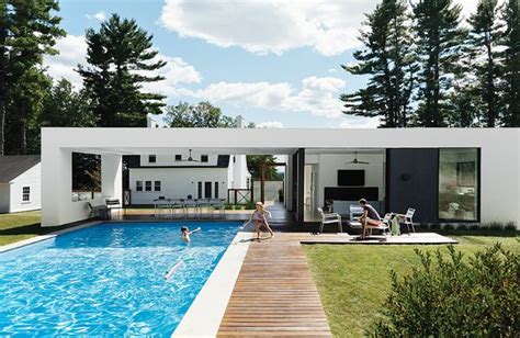 Cute Couple Alert: Modern Prefab Poolhouse Addition to a 1920s Sears ...