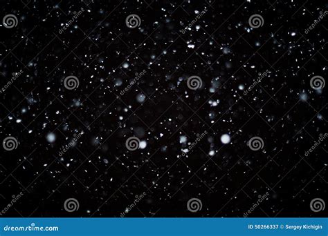 Textura Del Bokeh De La Nieve En Fondo Negro Stock De Ilustraci N