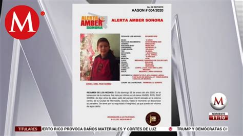 Se Activa Alerta Amber Para Encontrar A Menor En Sonora Youtube