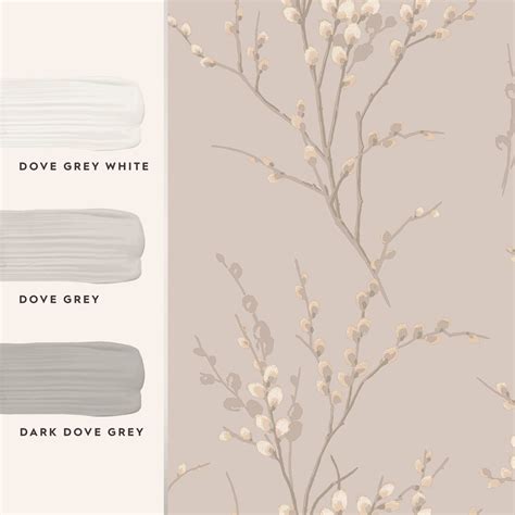 Pussy Willow Dove Grey Wallpaper Laura Ashley Wallpaper No Two Houses