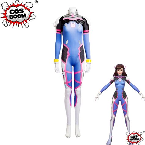 Cosboom D Va Cosplay Costume Game Ow Dva Spandex Zentai Outfit Adult