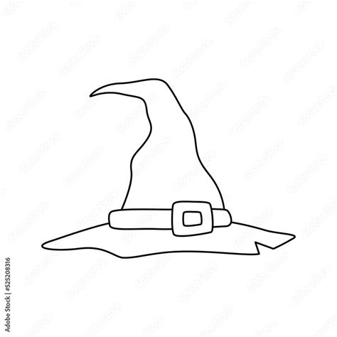 Coloring page with Wizard Hat for kids Stock Vector | Adobe Stock