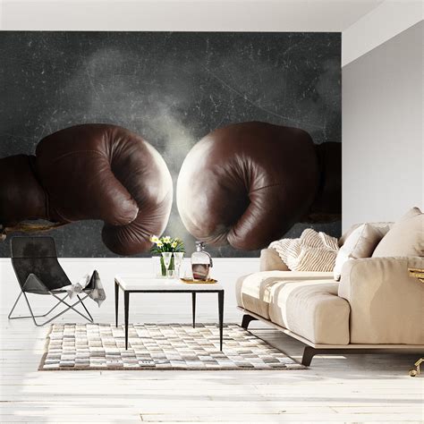 Carta Da Parati Scontro Di Pugni Dei Pugili- Dimensione: 360x240 cm