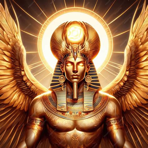 Premium AI Image | Amon Ra Egyptian mythology illustration