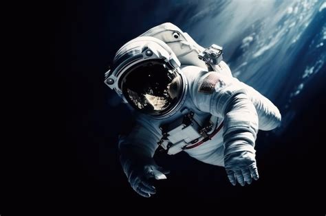 Premium Ai Image Close Up Of An Astronaut Floating In Outer Space