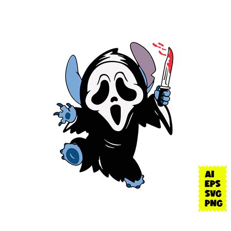 Stitch Ghost Face Scream Halloween Svg Stitch Svg Ghostfac Inspire