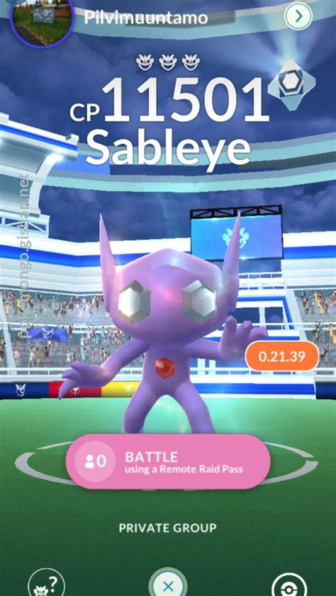 Sableye Raid Boss Pokemon Go