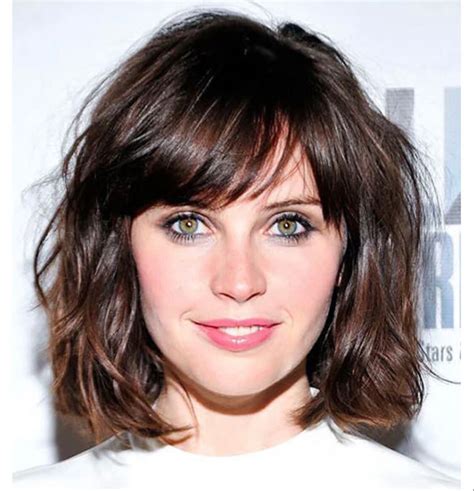 Wavy Bob Messy Bob Hairstyle With Fringe Long Bob With Fringe Wavy