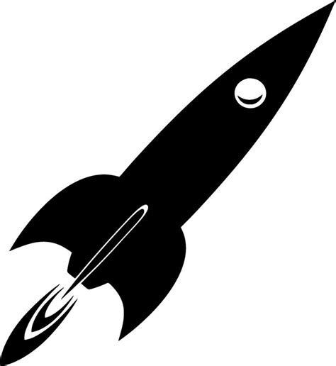 Spaceship Silhouette Vector on white background 35508879 Vector Art at Vecteezy