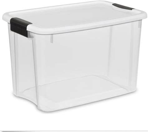 Sterilite 32 Quart Clear Plastic Stacking Storage