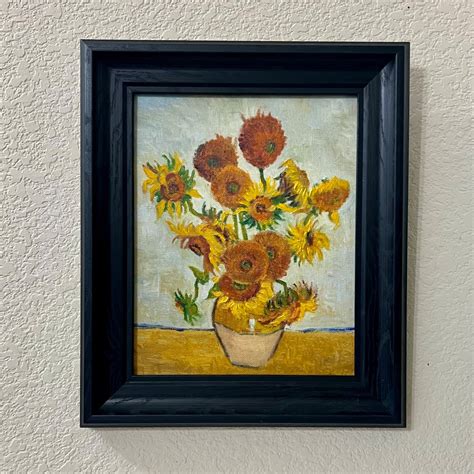 Hand Painted Copy Of Vincent Van Goghs Sunflowers 1888 Oil Etsy