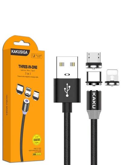 Magnetic Fast Charging Usb Cable 3 In 1 Type C Micro Lightning