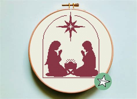 Christmas Cross Stitch Pattern Nativity Scene Christmas Etsy