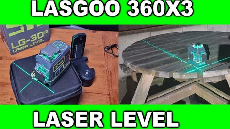 Lasgoo Laser Level Self Levelling X Green Cross Line Laser Tool