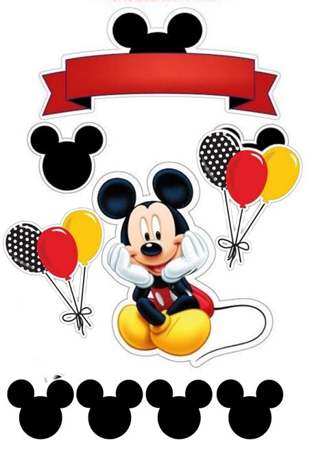 Topper de bolo Mickey topo de bolo Mickey Aniversário do mickey mouse