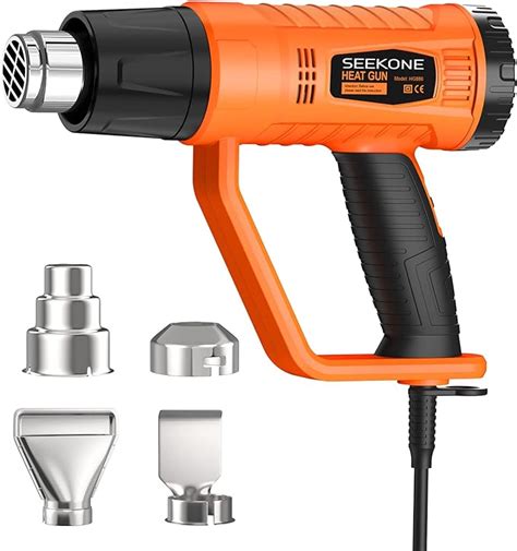 SEEKONE Heat Gun 1800W Heavy Duty Fast Heat Hot Air Gun Kit With 752