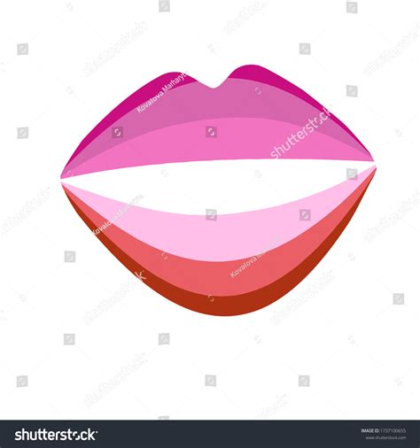 Lips Lesbian Flag Symbol Isolated Lgbt Stock Vector Royalty Free Shutterstock