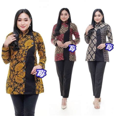 Jual Ori Aksara Batik Ready Seragam Kantor Baju Kerja Wanita Modern