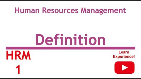 Human Resource Management A Complete And Easy Definition Youtube