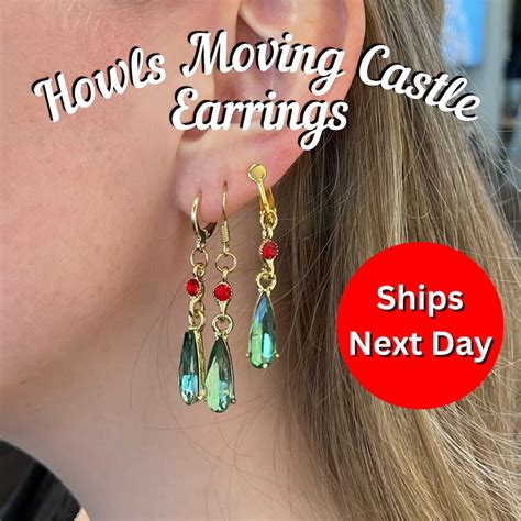 Howls Moving Castle Earrings Anime Cosplay Earrings Art Studio Ghibli