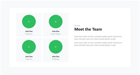 Bootstrap Meet The Team Template Freefrontenddev