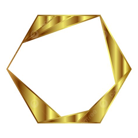 Gold Frame Hexagon Vector Png Images Hexagon Gold Elegant Abstract