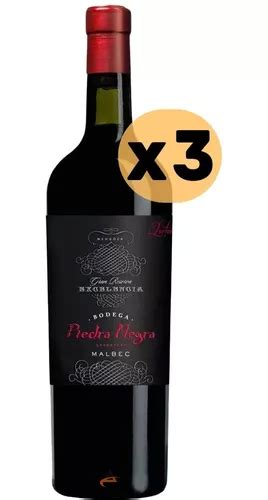 Vino Piedra Negra Excelencia Malbec 3x750ml Envío gratis