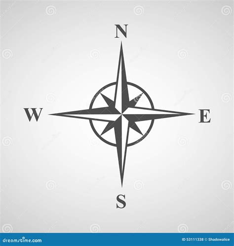 Compass Icons Set Great For Any Use Vector EPS10 Stock Illustration