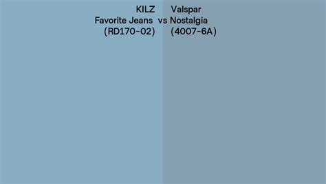 KILZ Favorite Jeans RD170 02 Vs Valspar Nostalgia 4007 6A Side By