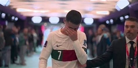 Cristiano Ronaldo In Tears Walking Down The Tunnel As Portugal Are