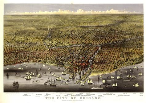 Historical Map of Chicago, IL - 1874 | World Maps Online