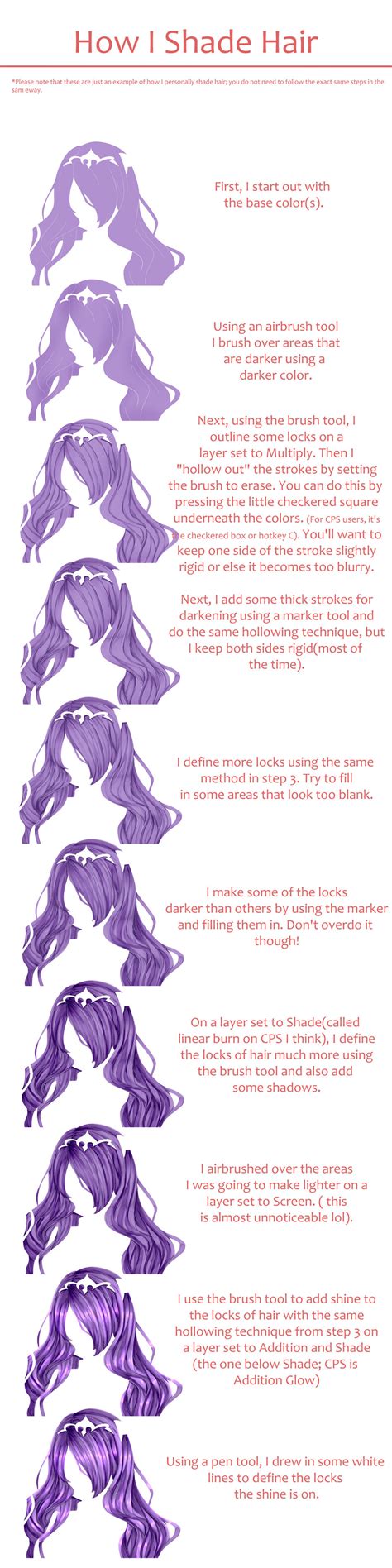 Hair Shading Tutorial By Raelencia On Deviantart