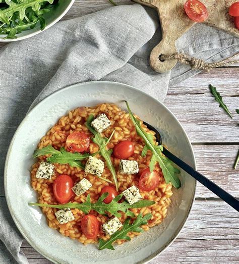 Einfaches Tomaten Risotto Mit Kr Uter Tofu Vegan Lecker