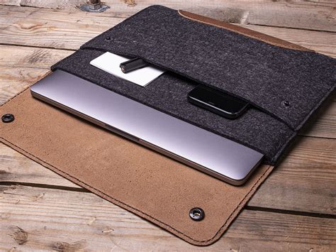 Rustic Macbook Case From Leather Felt Werktat