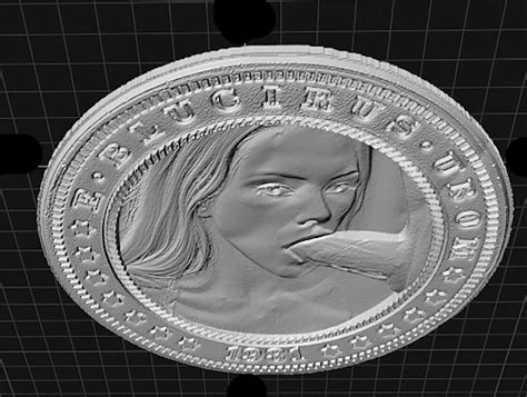 STL File Nude Coin Style Relief STL File CNC D Print XXXX BJ D Printer Model To