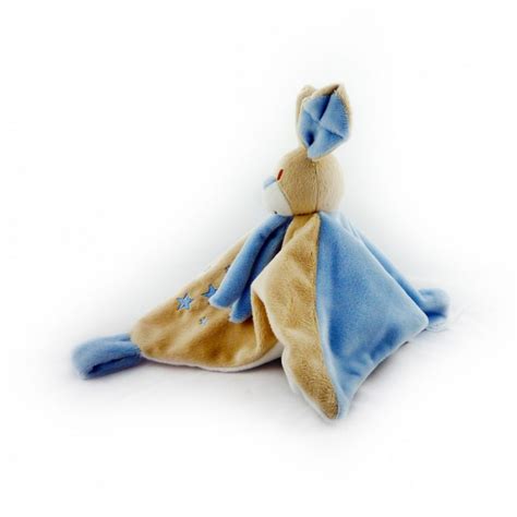 Doudou Lapin Bleu Attache T Tine Mailou Tradition Jeujouethique