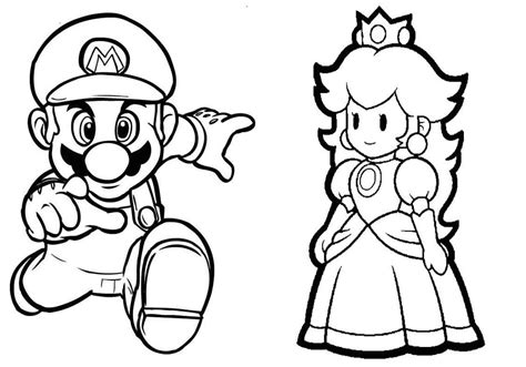 Coloriage Princesse Peach Pour Enfants télécharger et imprimer