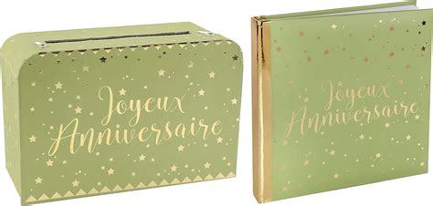 S Pack Joyeux Anniversaire Urne Tirelire Et Livre D Or