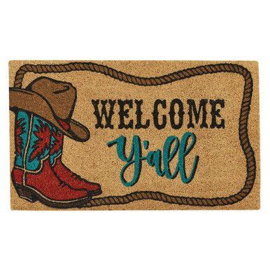 Western Welcome Doormat In 2024 Door Mat Westerns Western Rugs