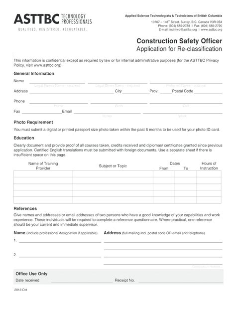 Fillable Online Cso Asttbc As Requested We Enclose The Application For