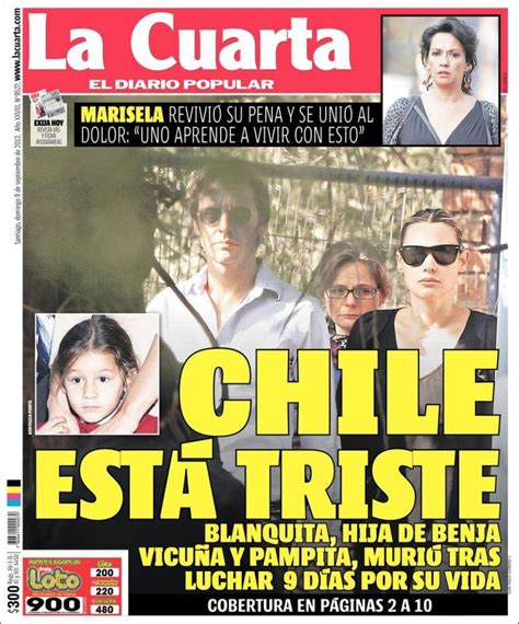 Periódico La Cuarta Chile Periódicos De Chile Edición De Lunes 10