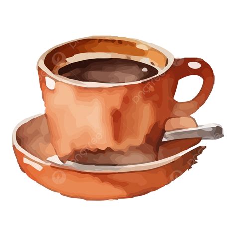 Watercolor Coffee Cup Vector Hand Drawn Coffee Watercolor PNG And