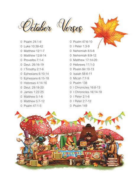 Scripture copywork printable October – autumn themed – Torah Family Living