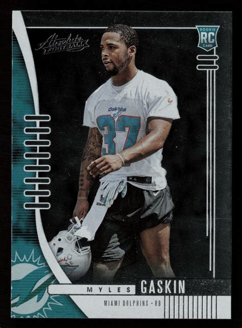 2019 Panini Absolute 169 Myles Gaskin Retail RC Rookie Miami Dolphins