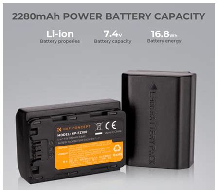 K F Concept Np Fz Dual Battery Charger For Sony A Iii A R Iii