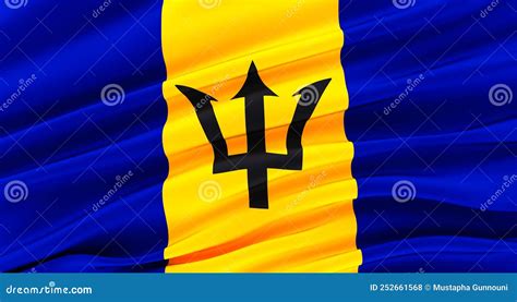 Barbados Flag for Memorial Day, Independence Day Stock Illustration ...